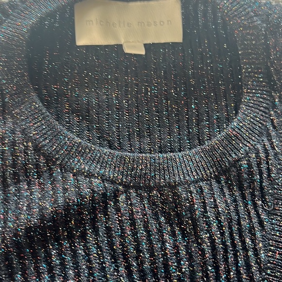 Michelle Mason Sweater from Intermix- Black, metallic, cutout detail wool Size S - Picture 5 of 5